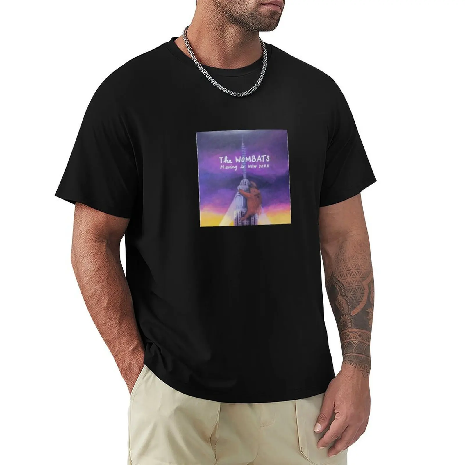 The Wombats Moving to New York T-Shirt Casual Loose Fit Summer Tee Shirt
