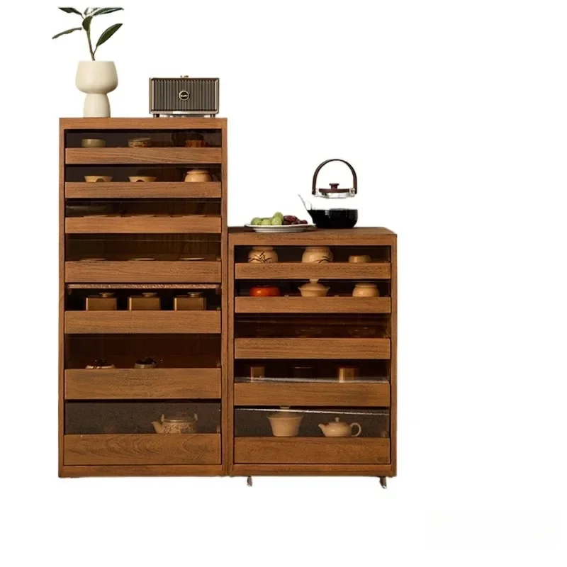 Solid wood   cabinet, small household storage cabinet