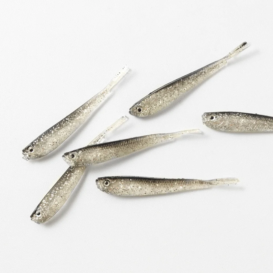 3 stücke Weicher Köder Shad Schwanz 70mm Mit Haken Fisch Künstliche Silikon Fisch Gabel Schwanz Wels Köder Angelgerät multi-Farbe – Detail 8
