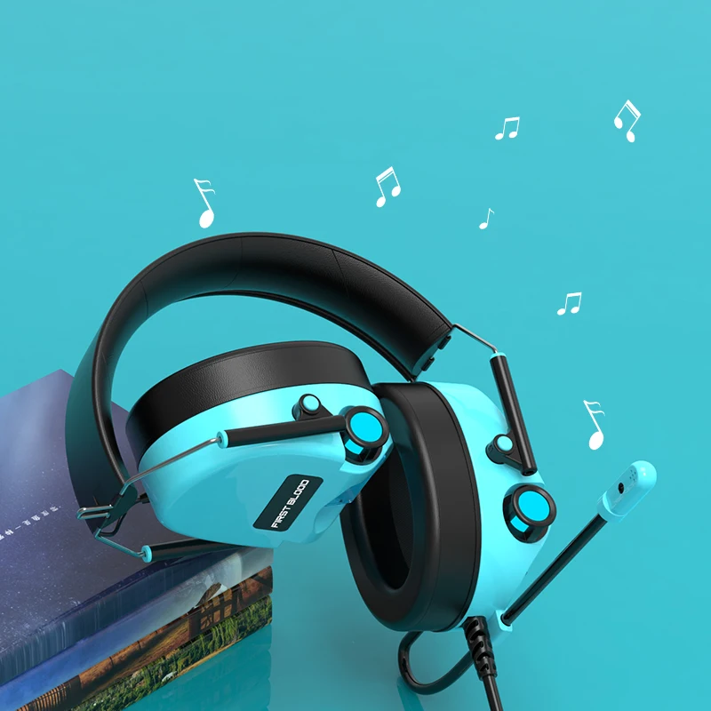 AJAZZ H10-Wired e-sports headset advanced passive noise cancellation, 7.1 surround sound, ultra-clear foldable headset-RGB