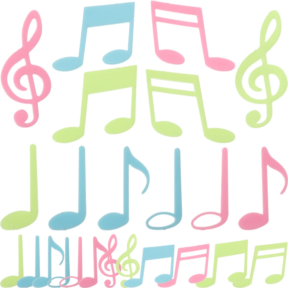 

Glow in The Dark Musical Notes Wall Stickers 10 Bags Glowing Decals Bedroom Living Room Kids Colorful Luminous