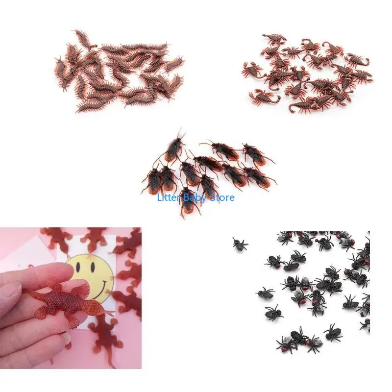 

N80C 10Pcs/set Special Model Simulation Fake Rubber Cock Cockroach Roach