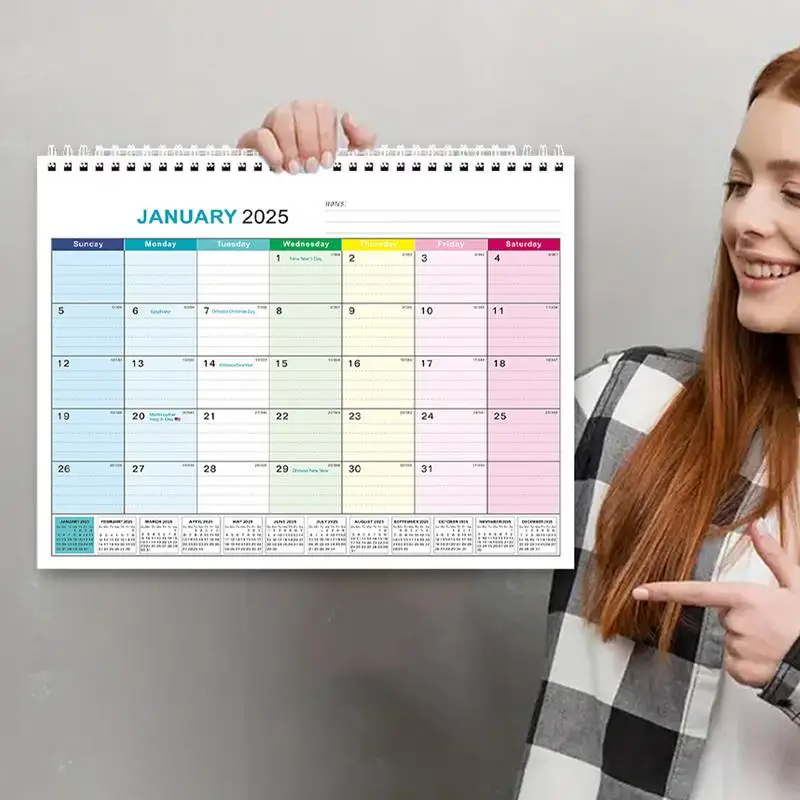 Organizar calendário planejador de parede 13x9.6 polegadas calendário de férias planejador mês calendário planejador mensal parede geladeira organização