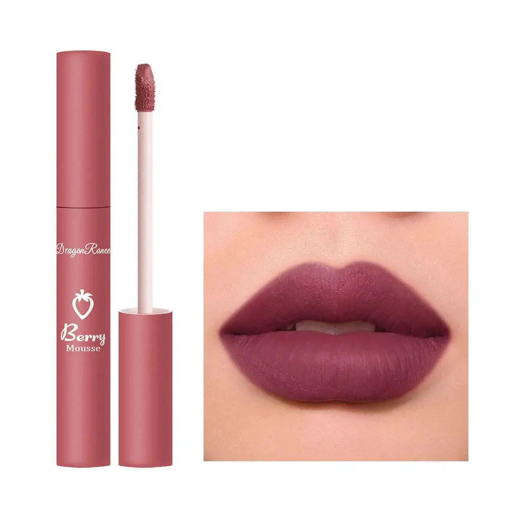 Impermeável Matte Non-Fading Lip Gloss Batom, Maquiagem de Veludo, Lip Stick, Cosméticos Cup, 12 Cores, X9z7