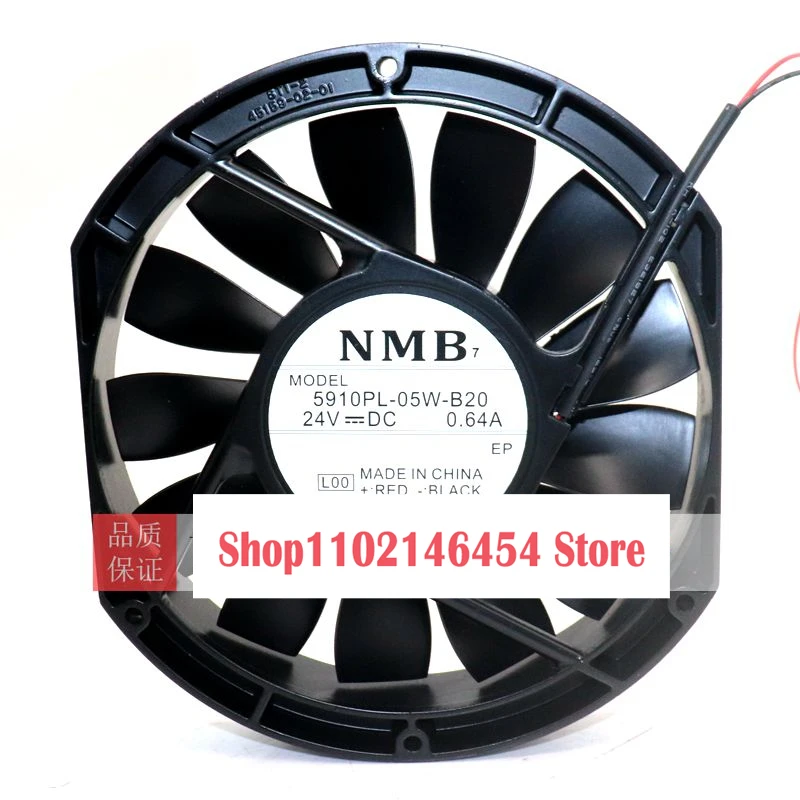 

1 шт. для NMB 5910PL-05W-B20 L00 24 В 0,58 А 172x150x25 мм 2-проводной вентилятор постоянного тока с алюминиевой рамой