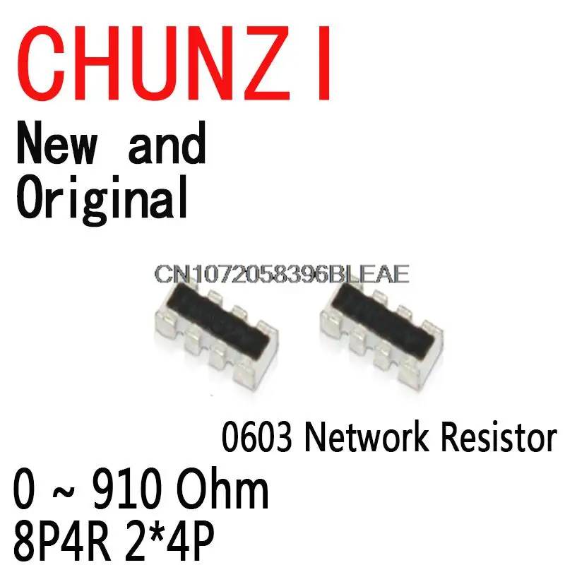 

5000PCS 0603*4 8P4R 2*4P Network Resistor SMD array 0 ~ 910 Ohm 1K ~ 910K 2K 2.2K 4.7K 10K 22K 47K 100K 1M 1R 220R 100R 0R