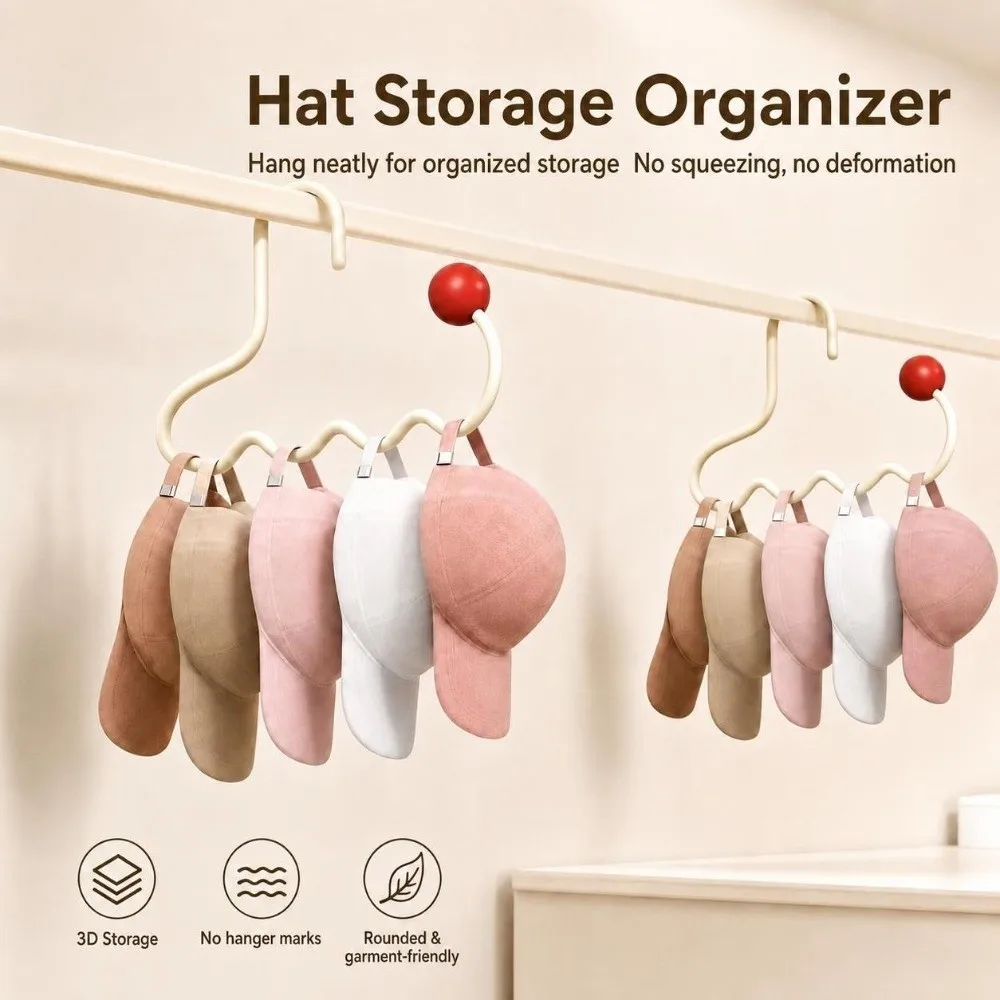 Iron Hat Hook Non-marking Non-slip Scarf Towel Tie Hanging Rack Bra Organizers Dopamine Baseball Cap Holder