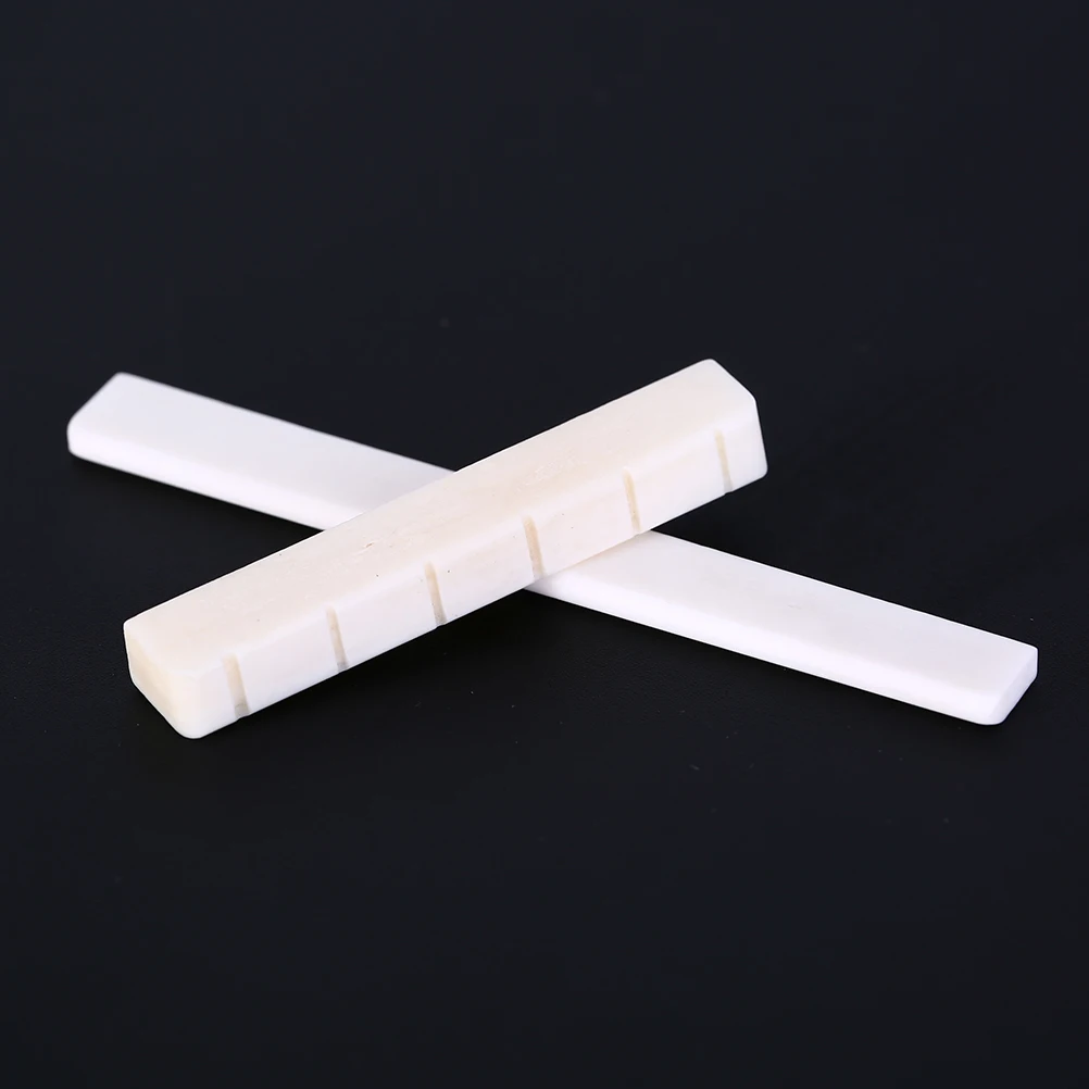 White Guitar Parts 6 String Classical Guitar Bone Bridge And Nut Set