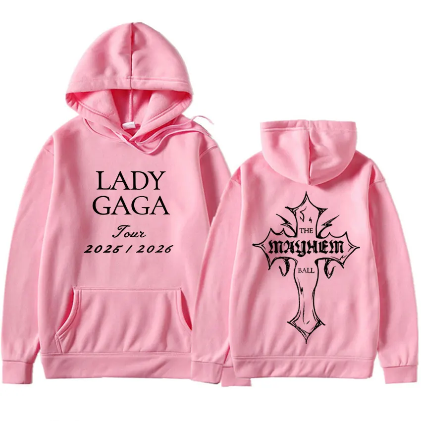 The MAYHEM Ball Tour 2025 Hoodie Lady Gaga Singer Graphic Tide Pullover Fashion Autumn/Winter Long Sleeve Casual Pop Sweatshirts