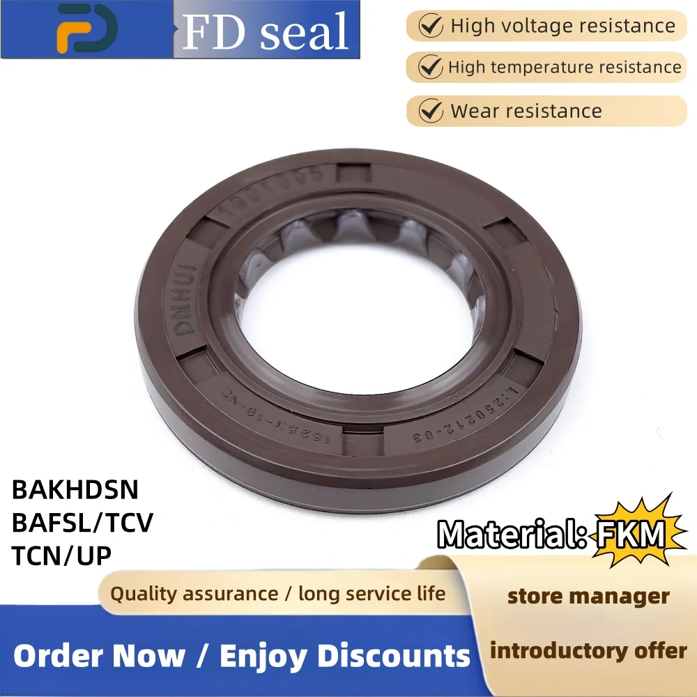 Pressure ResistantOil Seal 28.575*50.8*6.35mmFKM+NBR 16253-18-NC Plunger Pump Seal Motor Accessories Engineering MachineryO-ring