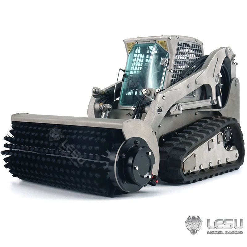 LESU 1/14 Engineering Hydraulic Machinery Model Bobcat Loader Upgraded Version with Electric Obstacle Cleaner AT-C0031