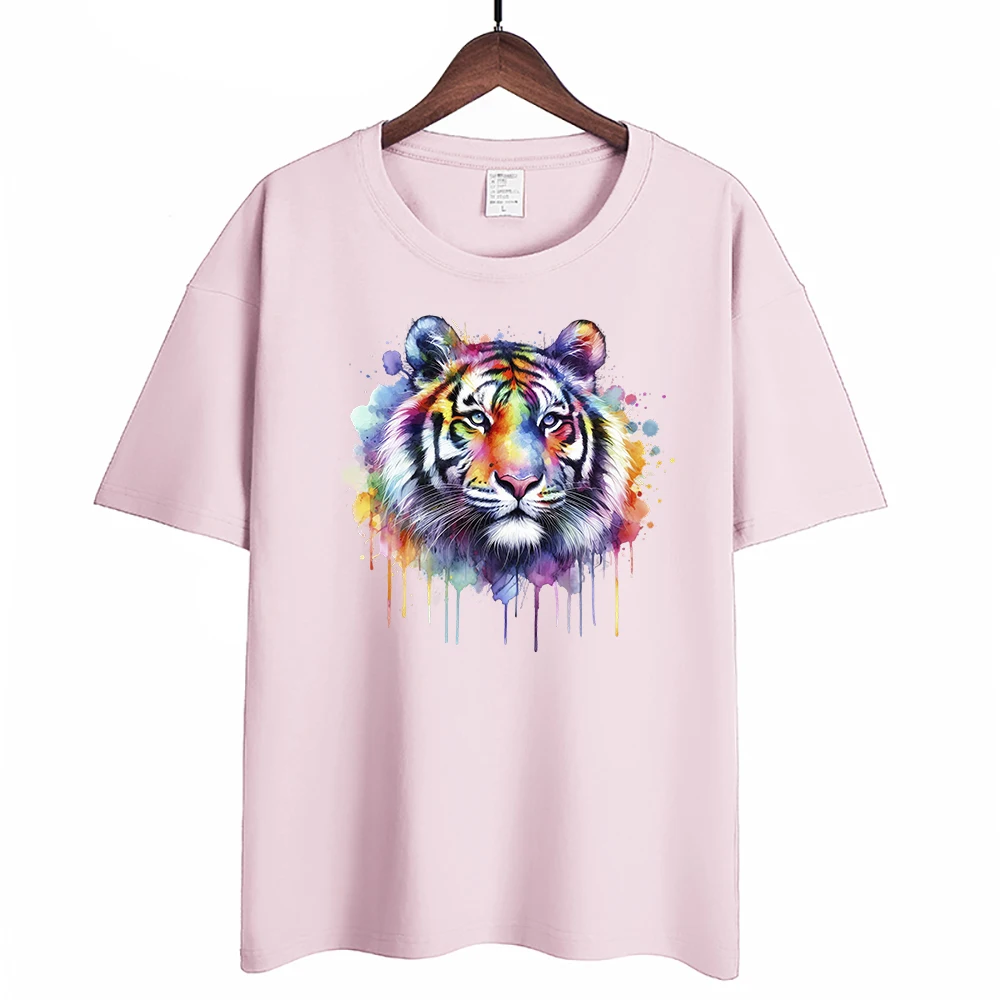 25cm New Rainbow Animal Elephant Tiger Lion Penguin Iron-On Transfers Stickers For T-Shirts DIY Washable Heat Transfer Sticker