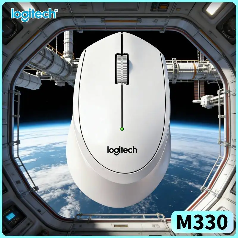Logitech M330 Wireless Silent Mouse 2.4G Cordless Optical Tracking 10m Range Scratch Proof for Windows Mac Linux Desktop Cart