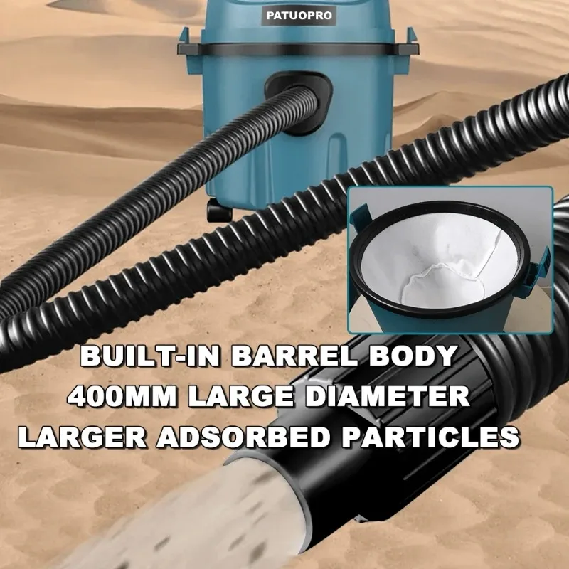 Wiederaufladbarer 10L Nass-/Trockensauger Akku-Fassstaub Auto Tierhaare Multifunktions-Sammlermaschine für Makita 18V Akku