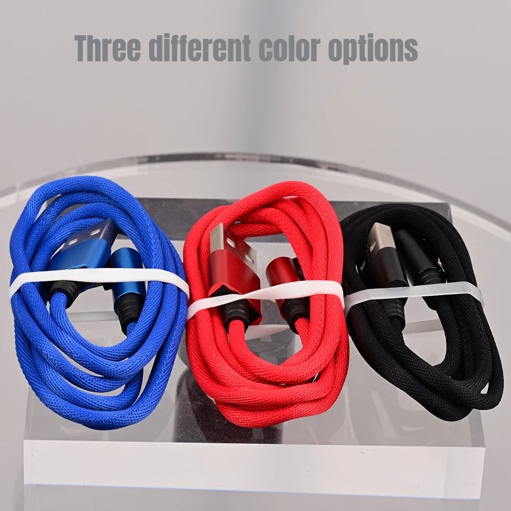 90 درجة الكوع USB A إلى كابل شحن الإضاءة آيفون 14 13 12 11 برو ماكس XS XR X 8 7 6 مضفر شاحن بيانات الحبل 1 متر 2 متر 3 متر