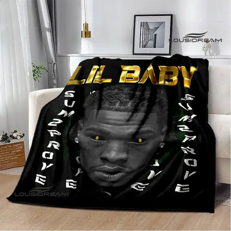 Hip-hop singer Lil Baby printed blankets thin blanket Soft and comfortable blanket Home travel blanket bed linings birthday gift