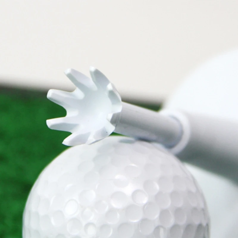 Golf Tees Rubber Materials White Unbreakable Designs Suitable For Golf Training and Practice, Adjustable in Height