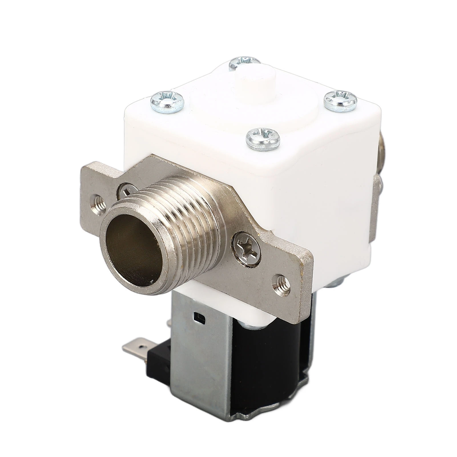 Electric Solenoid Valve 1/2in Thread Strong Sealing PC Brass Water Inlet Solenoid Valve DC24V