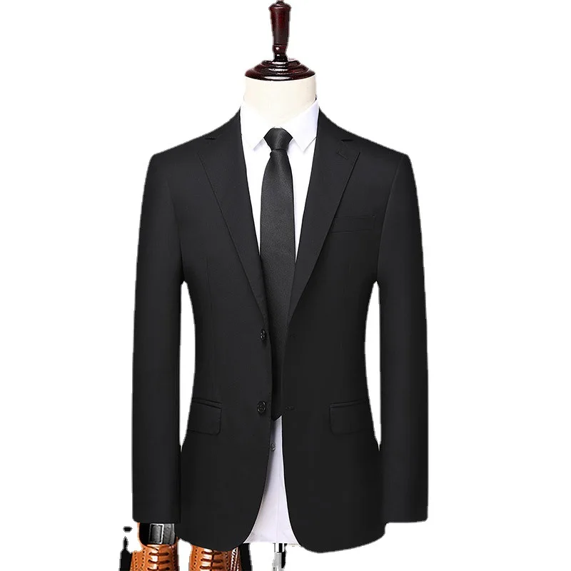 (5A-1) Customized New Men's Suits Business Solid Color Wool Suits Wedding Banquet Dresses