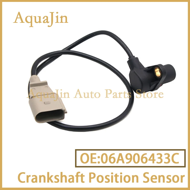 

06A906433C Датчик положения коленчатого вала для VW Volkswagen Beetle Jetta Golf Passat Audi A4 A6 TT Подходит для автомобиля OE 06A906433B 06A906433G