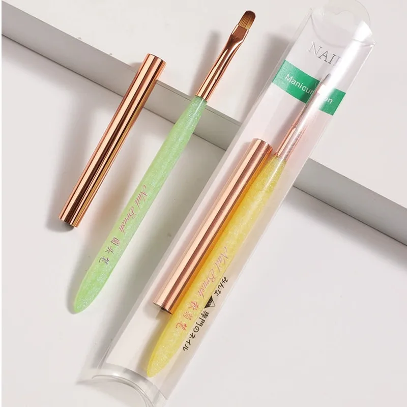 1Pcs Colourful Nail Brush Gel Brush Draw Tips Drawing Liner Painting Acrylic Brush For Manicure Nail Art Brush Decoration