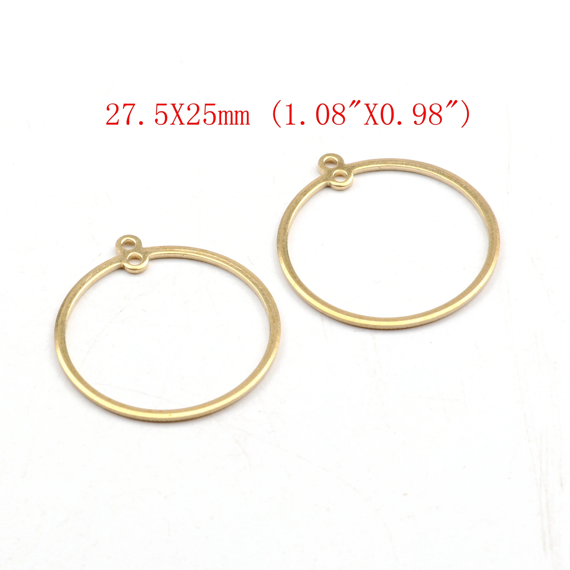 Hammergeprägte Messinganhänger, ringförmige Verbinder, Zubehör für DIY-Ohrringe, Halsketten, Armbänder, Schmuckherstellung, Schmuckzubehör – Detail 8