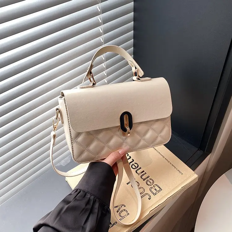 

Женская сумка с замком-защелкой — ретро-дизайн, новинка 2026 года, легкая роскошь, модная, на плечо/через плечо/в руку