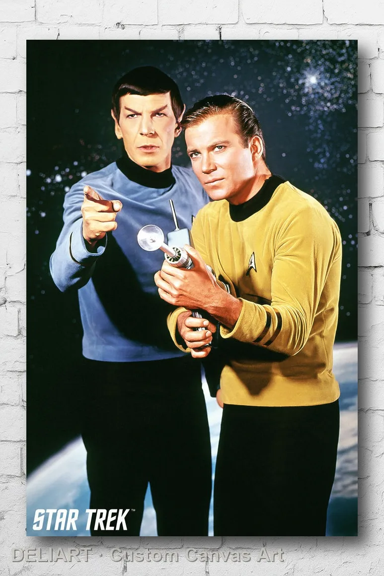 

STAR TREK - KIRK & SPOCK Canvas Poster TV Custom Size Available Room Decoration Home Decor Wall Art