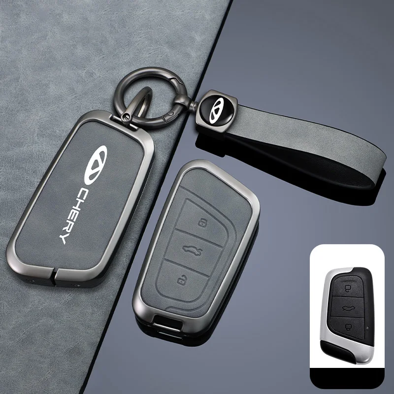 Funda protectora de cuero para llave de coche, carcasa para Chery EQ1 Little Ant New Energy QQ Ice Cream, accesorios para llavero de coche