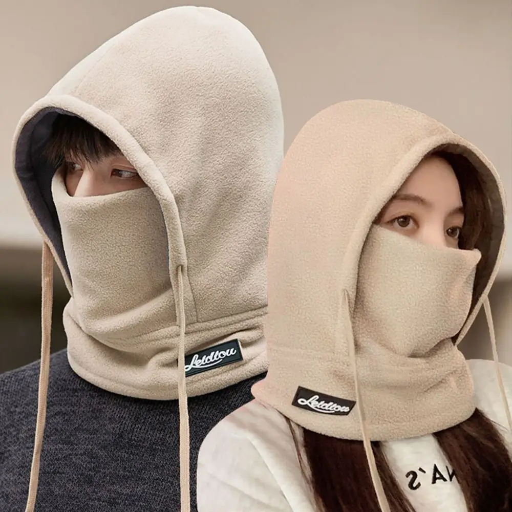 Novo manter quente balaclava chapéu à prova de vento à prova de frio pescoço máscara chapéu 2-em-1 engrossado chapéu quente inverno
