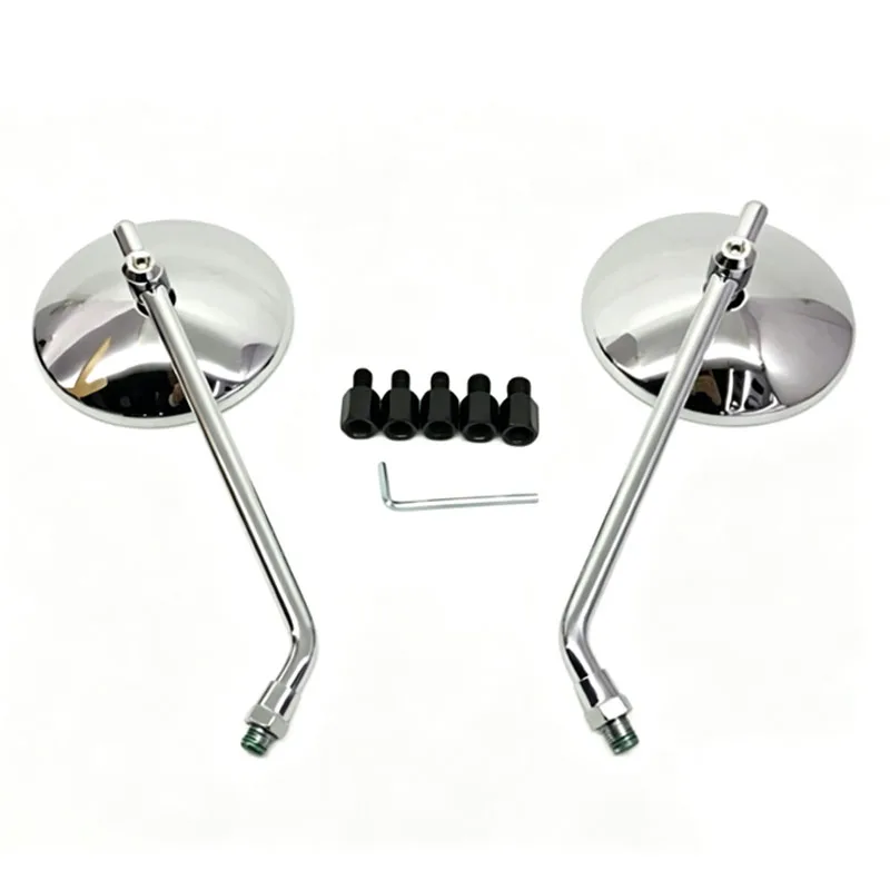 M8 M10 Universal-Rückspiegel für GSX-S750 GSX-S1000 V-Strom, Chrom, runde Motorradspiegel, Roller, E-Bike, Motorradteile – Detail 8