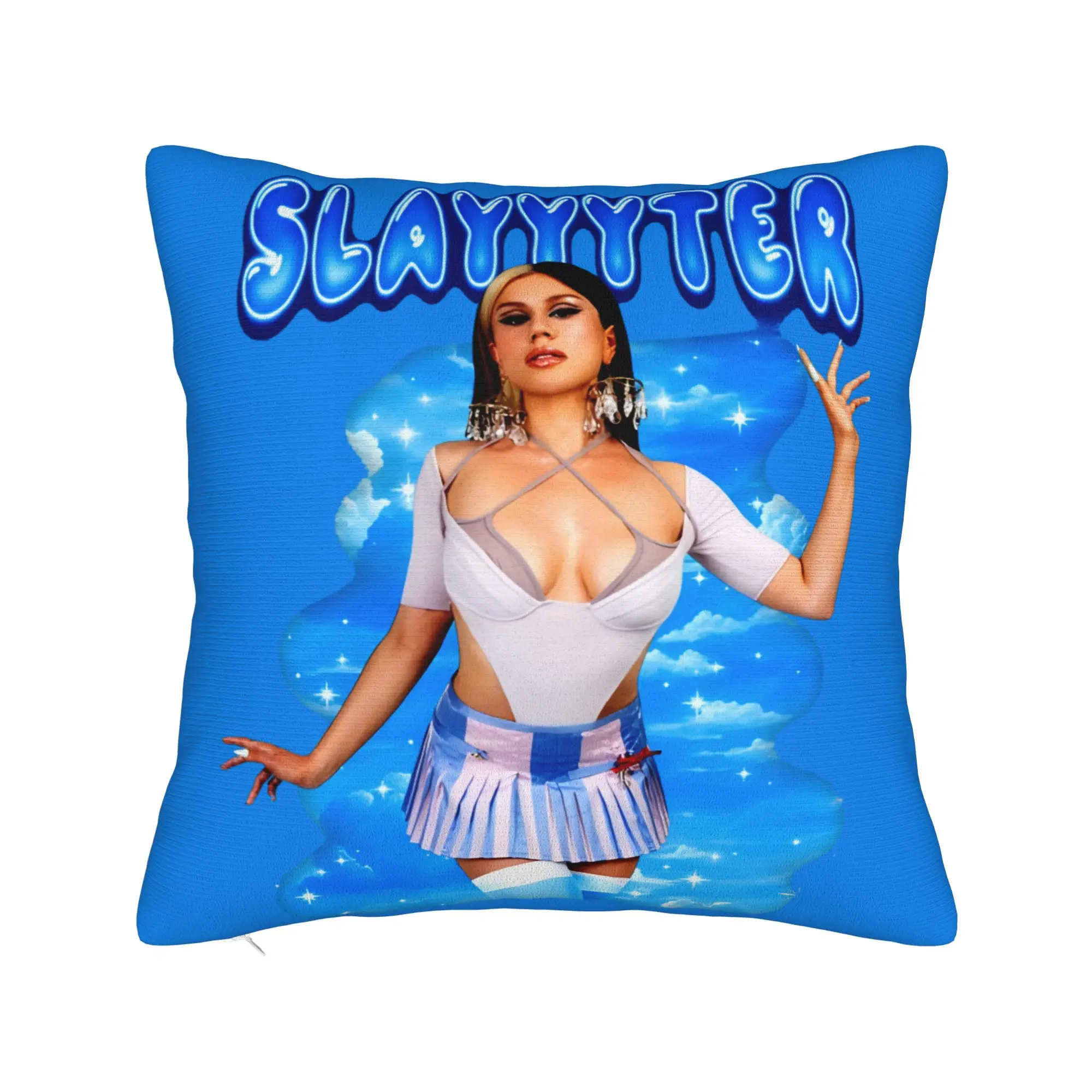 Slayyyter Singer Glow Hyperpop singer Square Pillow Cases  Cushion Covers Decorative Throw Pillow Case Cover for Sofa 40x40cm