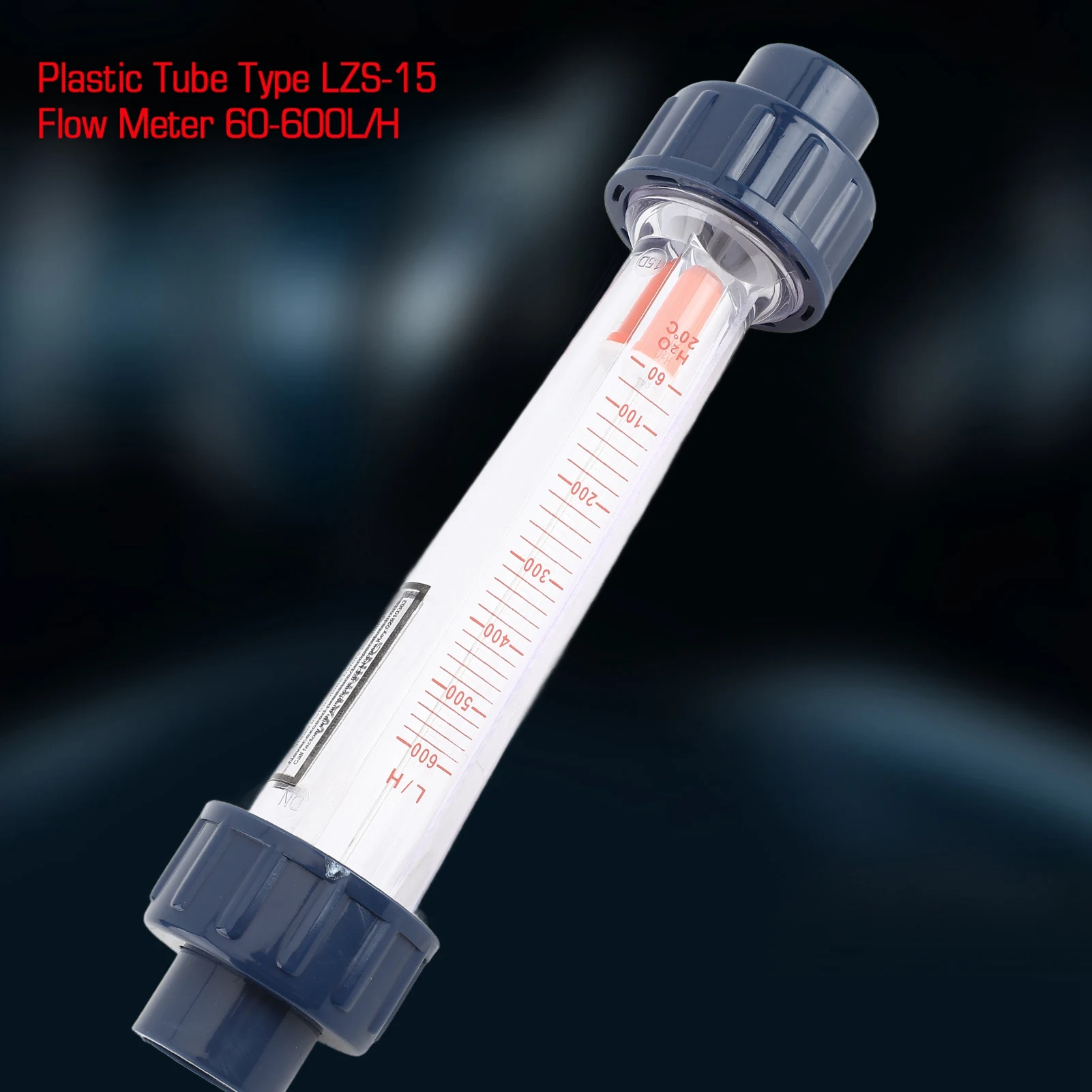 60‑600L/H Plastic Tube Liquid Water Rotameter LZS‑15D  Meter  Meter LZS‑15D  Meter Rotameter  Meter
