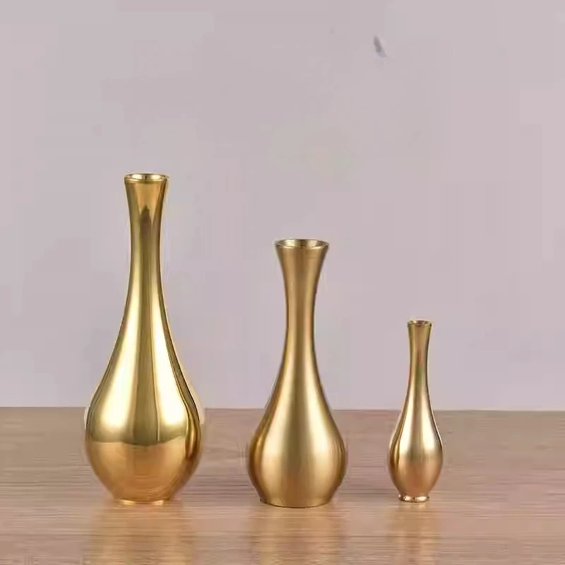 

Cz pure copper vase for buddha, guanyin water bottle for worship, altar, guan gong buddhist hall, lotus fairy bottle