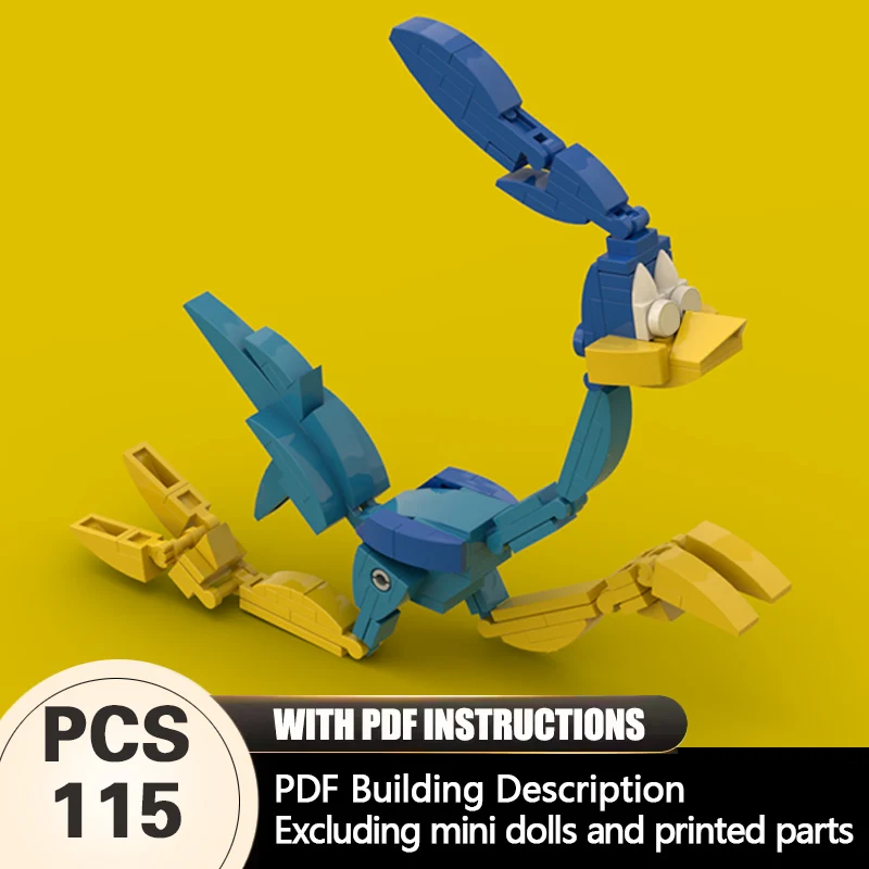 

Creators Animal Series Model MOC Building Bricks Desert Road Runner Bird Modular Technology Gifts Holiday Assemble Children Toys