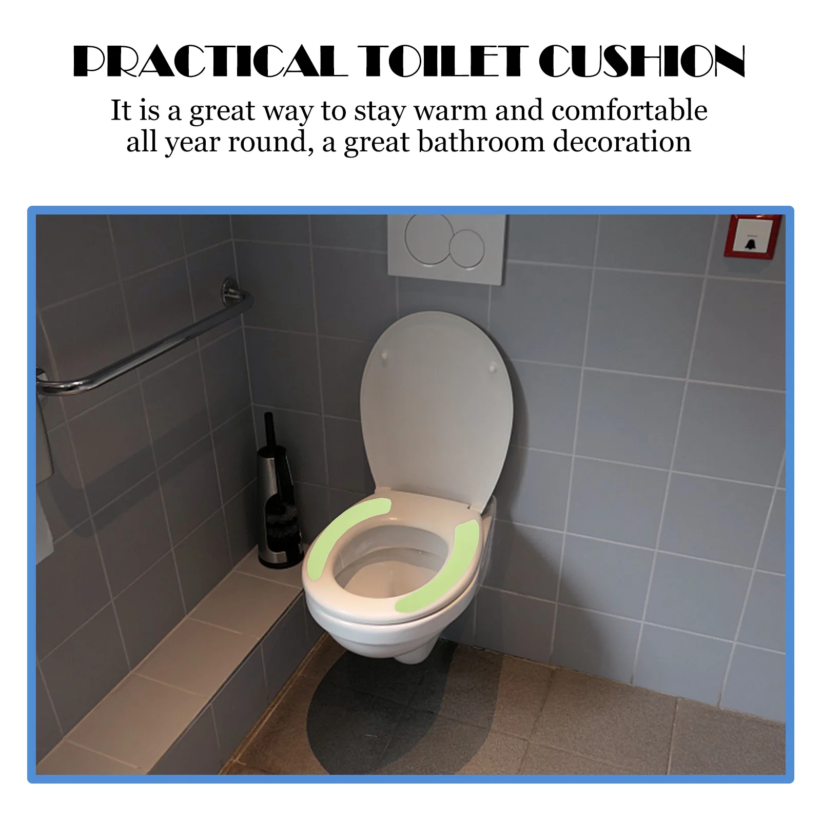 

Premium Toilet Seat Cushions Adhesive Reusable Universal Size Warm Comfortable Bathroom Decoration Practical