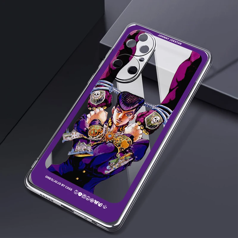 JOJO Johnny STEEL BALL RUN Phone Case For Huawei P50 P40 P30 P20 Lite 5G Nova Plus 9 SE Pro Y9S Prime Honor 9X Transparent