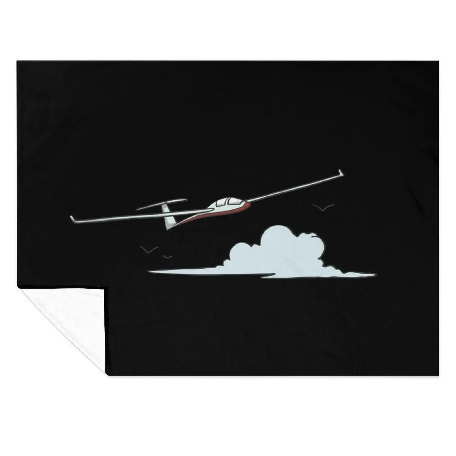 

Glider flying in the clouds Throw Blanket Bed Fashionable Summer wednesday Comforter Blankets