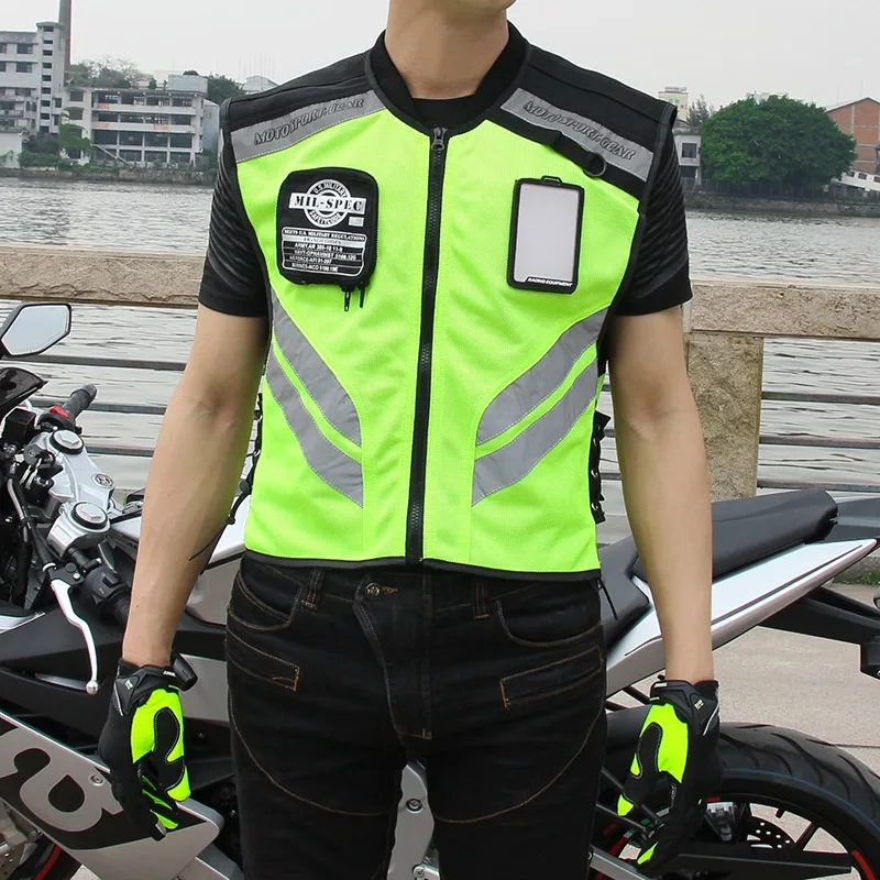 

Riding Tribe Motorcycle Reflective Vest Motorbike Safty Clothes Moto Warning Jacket Waistcoat