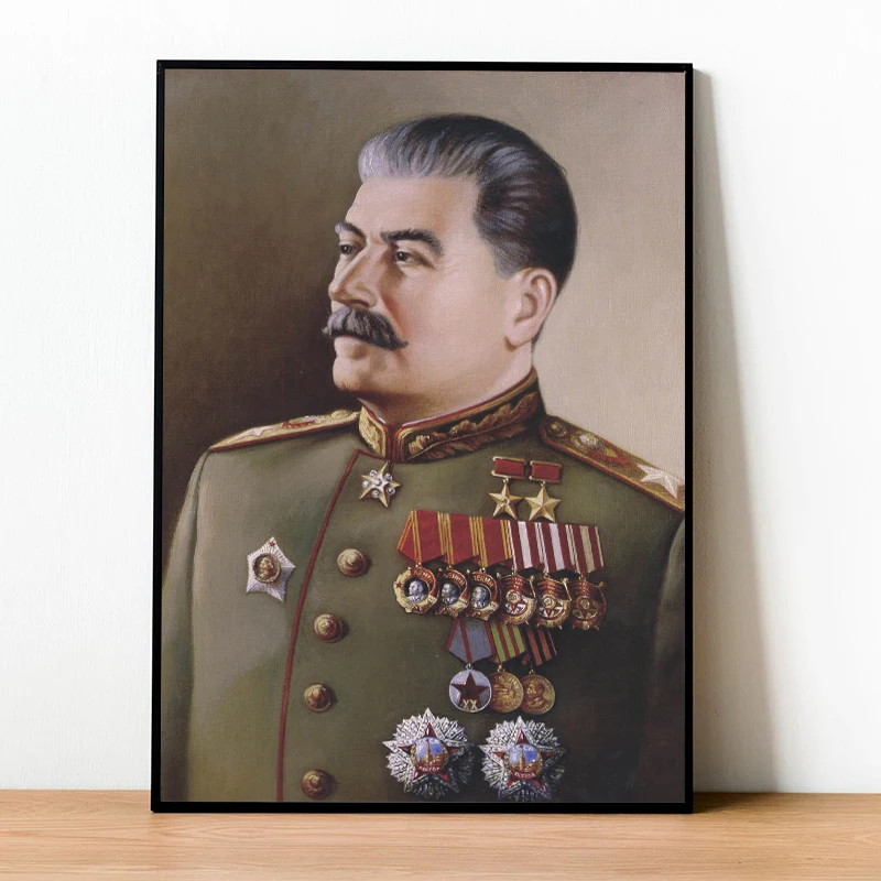 Famous Russian Joseph Stalin Portrait Poster And Print Canvas Painting Retro Figure Wall Art For Living Room Home Decor Cuadros