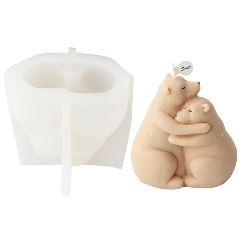 Hug Foxes Bear Scented Silicone Mold Handmades Bear Scented Epoxy Mold Craft Women Girl Fondant Mold