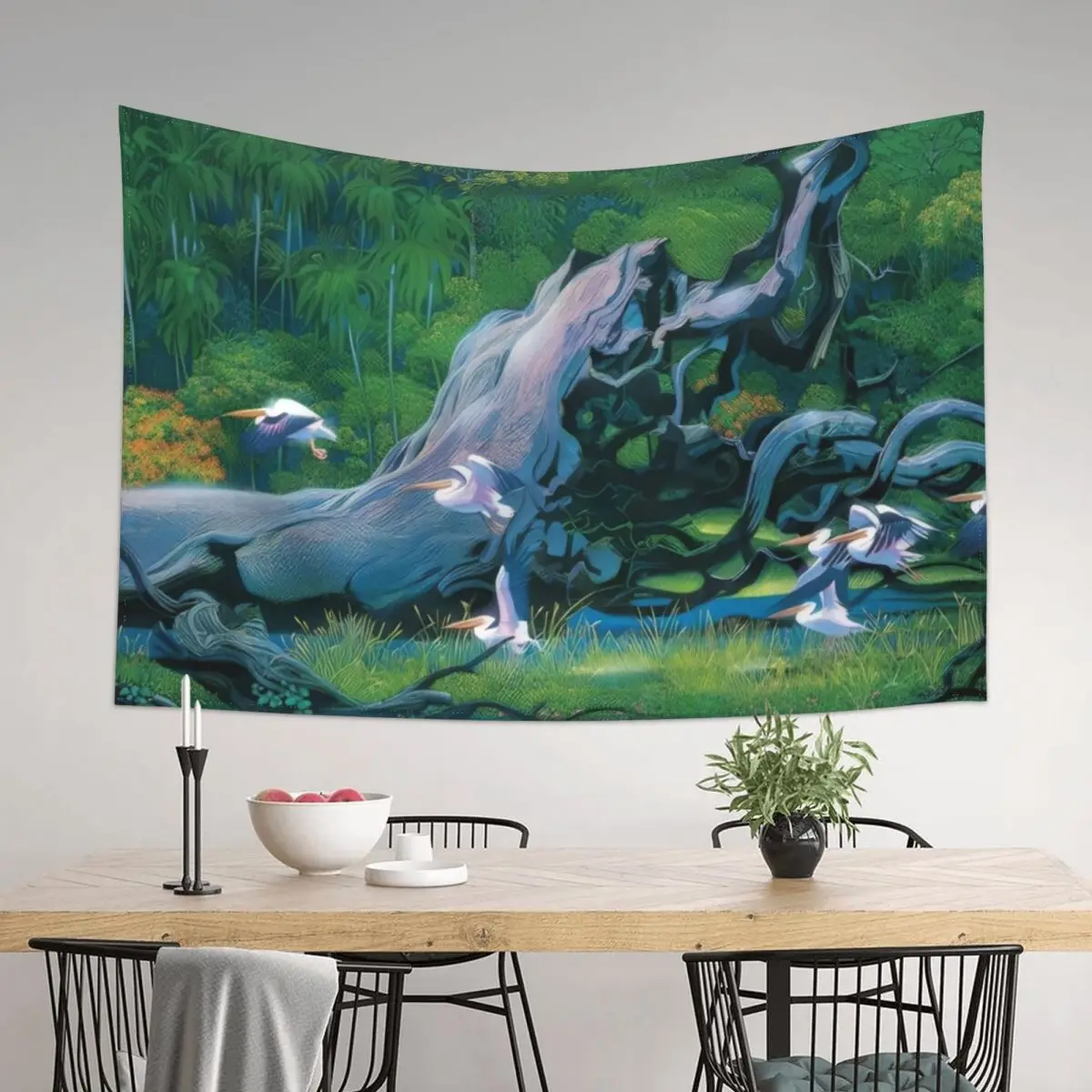 

Japanese art, Hiroo Isono landscape paintings Tapestry Room Decorations Aesthetic Room Decorations Tapestry