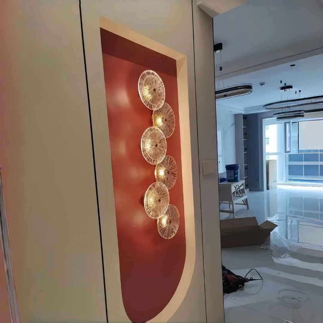 TechHPModern Luxury Artistic Wall Sconce Elegant Ambient Lighting For Bedroom Living Room Hallway