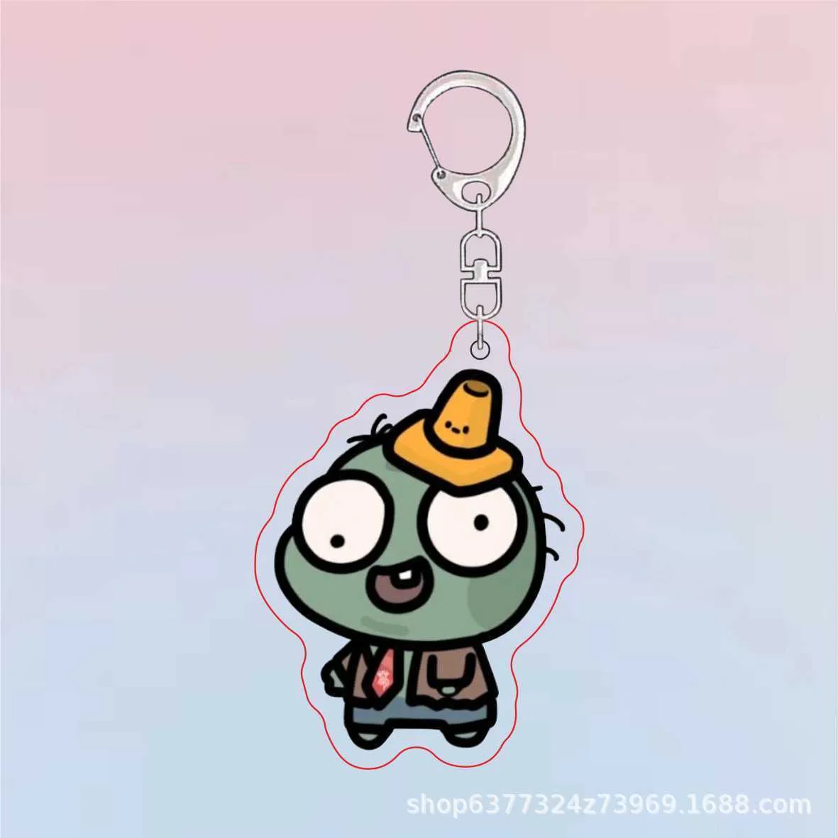 Plants Vs Zombies Acrylic Cute Keychain Game Related Products Girls Gift Key Chain Bag Charms Souvenir Creative Pendant Jewelry view 2
