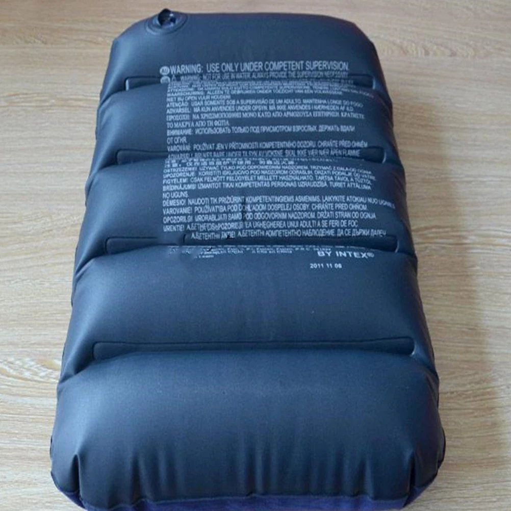 

Inflatable Pillow Flocking Material Portable Neck Cushion Travel Driving Camping Lightweight Comfortable Pain Relief Compact