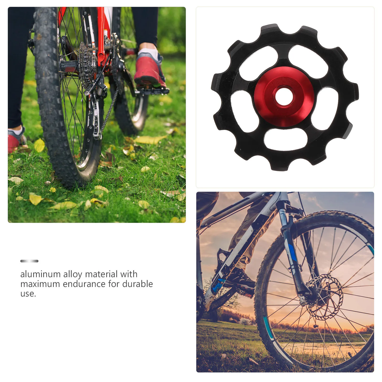 2Pcs Durable 11t Aluminum Alloy Rear Derailleur Pulley for Bikes Easy Install Blue Mountain Bike Derailleur Pulley