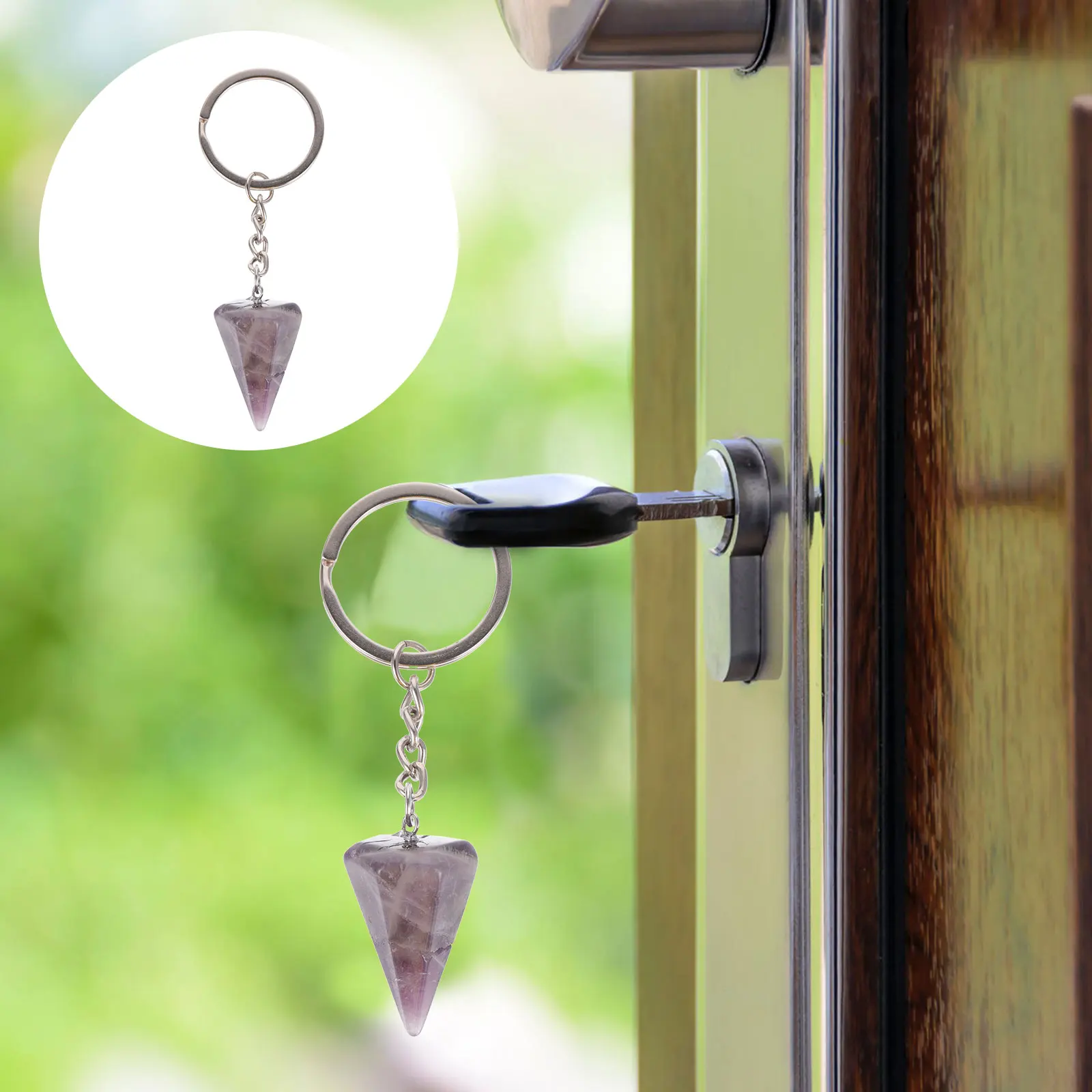 

Natural Stone Pendant Tapered Pendant Pendant Adornment Tapered Divination Pendant Key Chain Pendant