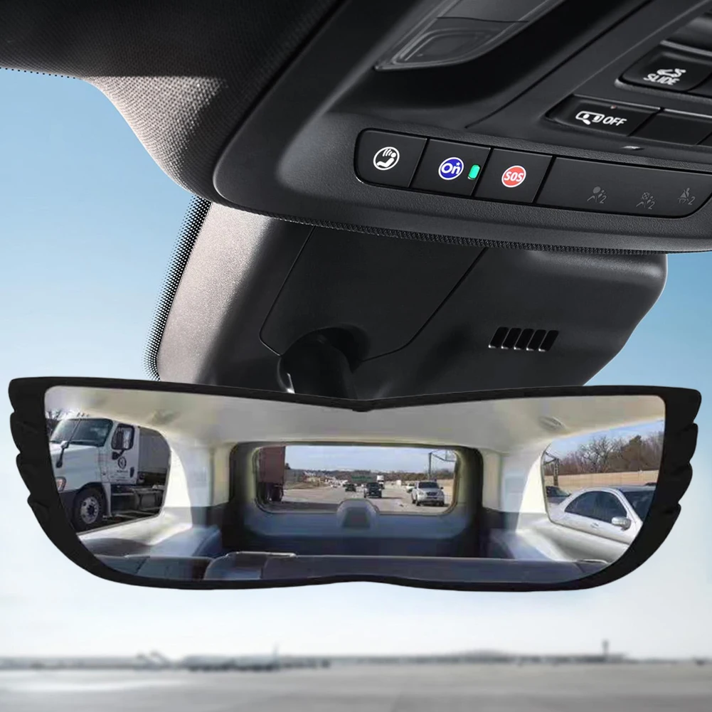 

Universal Fit Curved Rearview Blind Spot Mirror HD Glass Wide-Angle Oval Shaped Interior Car Auxiliary Mirror Car Accessories