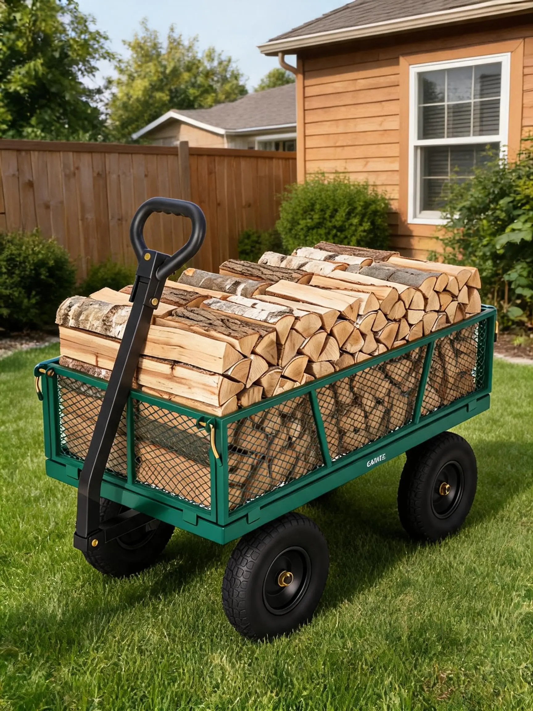 1200LB Heavy Duty Steel Garden Cart, Utility Wagon w/ 13