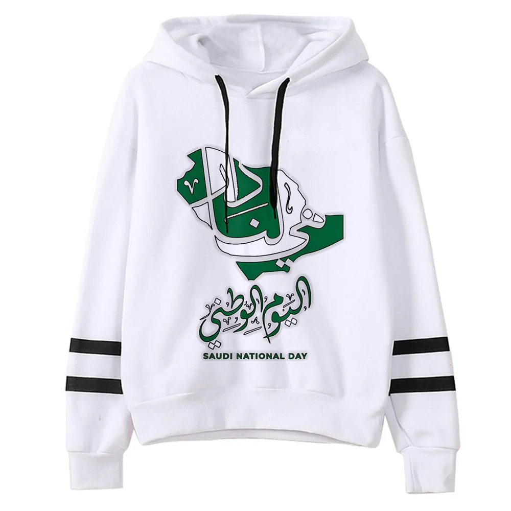 Saudi National Day Hoodie Harajuku bequemes Muster gemustert weichen Stoff Ath leisure weiblichen Pullover gemustert Comic